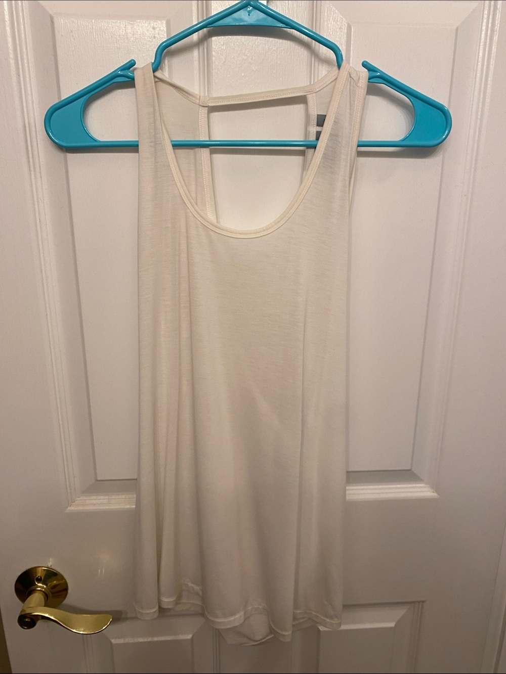 Athleta White Scoop Neck Tank